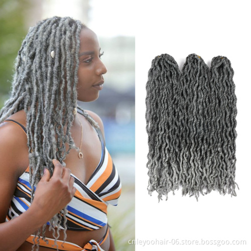 Promotion Goddess Locs Braids Wholesale Gypsy Lock Crochet Hair 18 Inch Crochet Locs Low Temperature Fiber